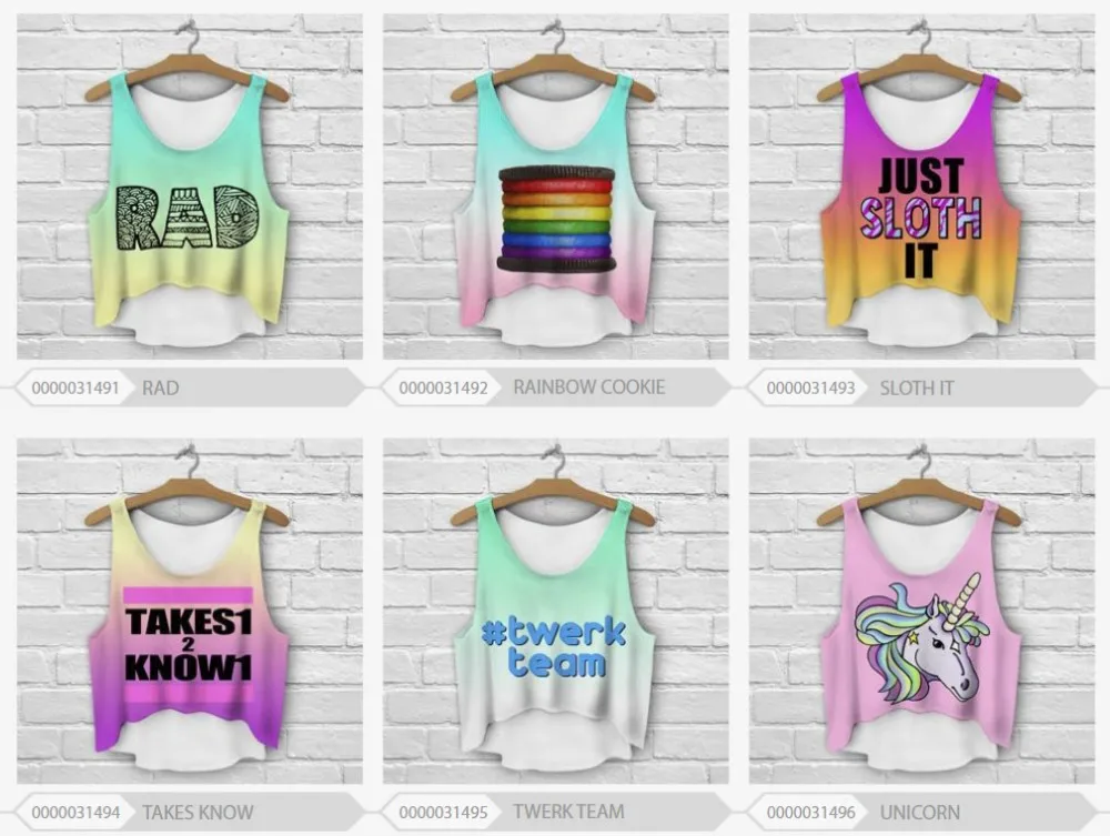 ZHBSLWT/разноцветные футболки с 3D принтом, женские топы на бретелях и майки с принтом, майка без рукавов для девочек, летние короткие укороченные топы, Необычные