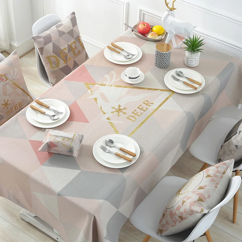 

Plaid Decorative Table Cloth Lace Coffee Table TV Cabinet Tablecloth Dining Table Cover For Kitchen Home Decor toalha de mesa