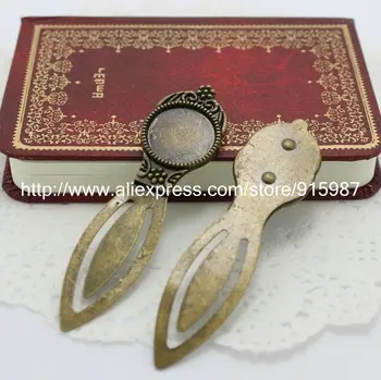 

Sweet Bell 5pcs/lot Antique Bronze Metal Alloy Bookmarks 18mm Round Cabochon Pendant Settings Jewelry Blank Charms 13C1630