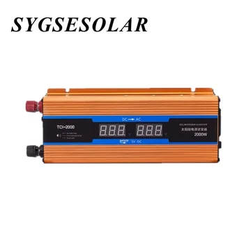 

2000w LCD inverter 12v 220v 2000w inverter modified sine wave input 12v output 220v free shipping