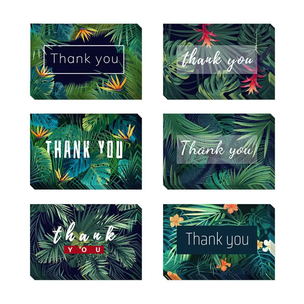  HOT 48PCS Thank You Greeting Card Leaves Thanks Card Thanksgiving Card With Envelopes Wedding Invit - 32909830327