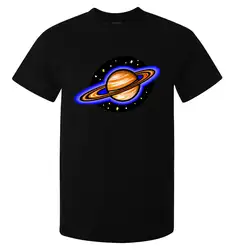 Galaxy пространство планета Сатурн Cosmic книги по искусству для мужчин (Женская доступны) футболка черный Прохладный повседневное гордость
