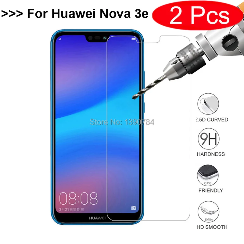2 шт 2.5D Закаленное стекло протектор экрана для huawei Nova 3E прозрачное Защитная