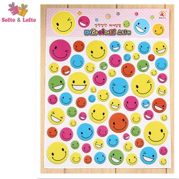 

2 big sheets smile face happy smiling 3D foam stickers party supplies decorations gift children game toys girls boys reward sign