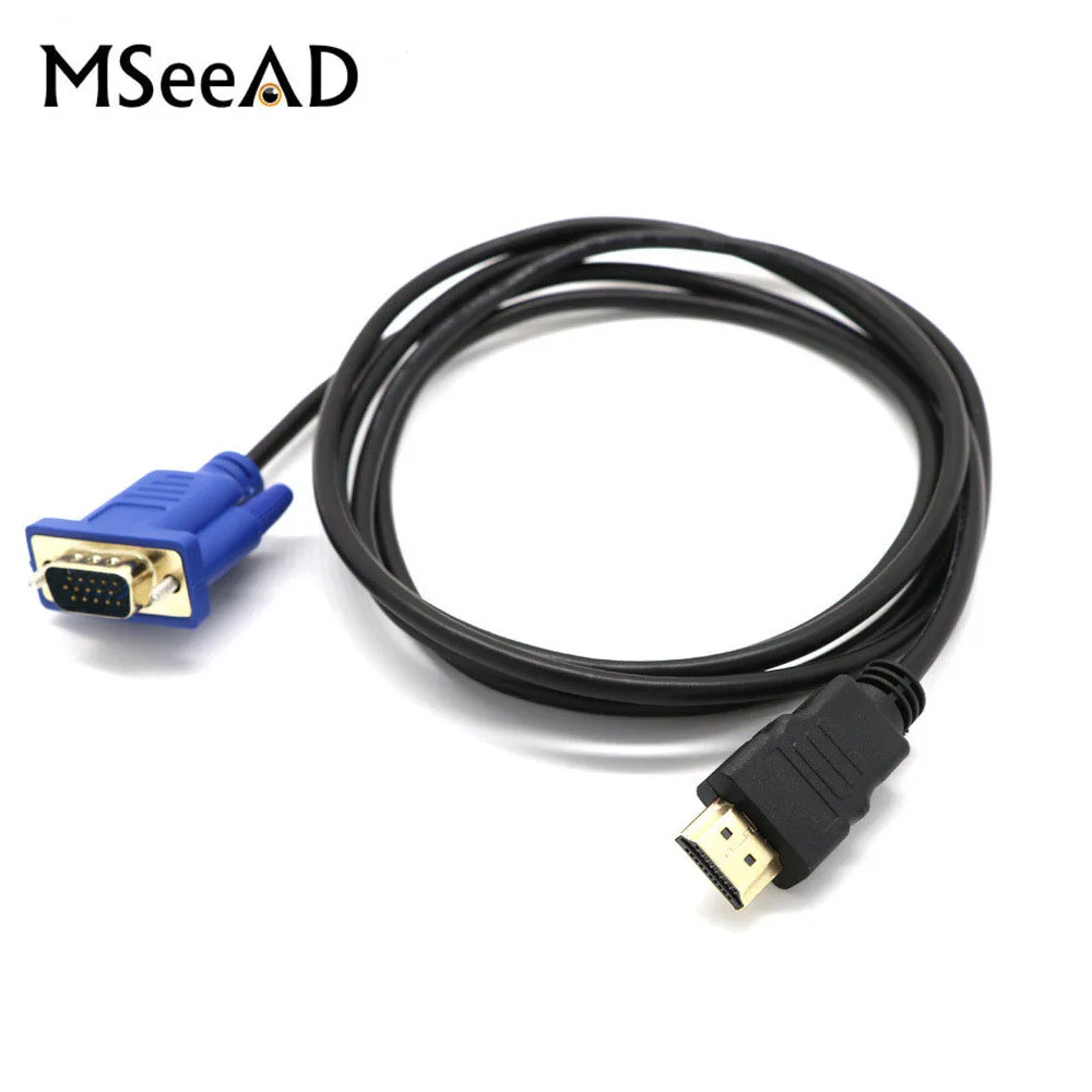 1,8 м/3 м/5 м HDMI-VGA кабель HDMI Male-Male кабель 1080 P HD с аудиоадаптером Кабель HDMI-VGA кабель видео адаптер провод