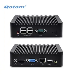 Qotom Mini PC Q107N Celeron 1007U процессор, дешевый мини-ПК двухъядерный 1,5 ГГц