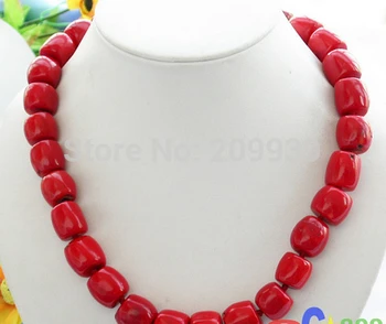 

uj 004006 HUGE16MM column red coral bead NECKLACE discount 40%