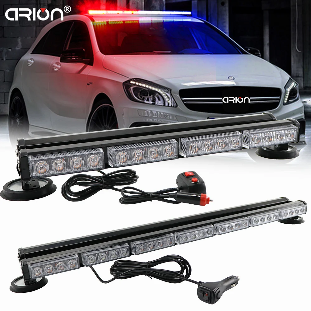 

Amber Red Blue Double Side Car Truck LED Magnetic Traffic Advisor Emergency Warning Vehicle Strobe Light Bar 18" 26" 31" 35.5"
