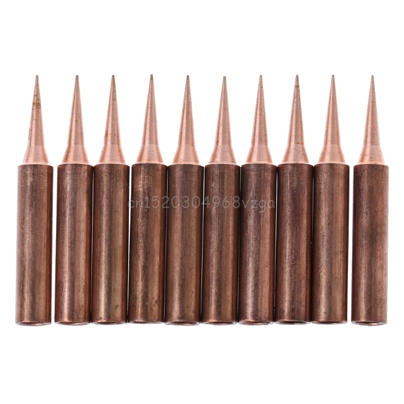 

10 Pcs Copper Solder Screwdriver Iron Tips Soldering Welding Head 900M-T-I Lead Free J26 19 Dropship