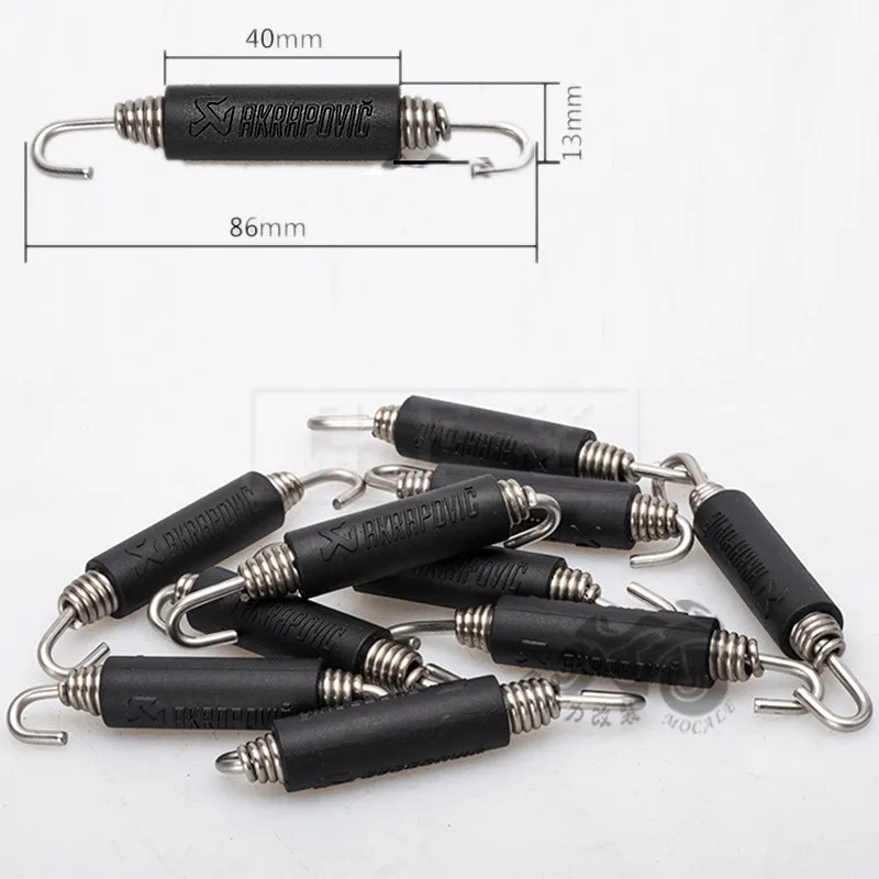 6 PCs Universal motocicleta acero unids inoxidable resorte ganchos para Akrapovic SC Proyecto AR Escape tubo silenciador Moto Escape Accesorios