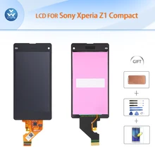 AAA 4.3″ Black LCD for Sony Xperia Z1 Compact Mini LCD display touch screen digitizer glass assembly M51w D5503+tools+tape+film