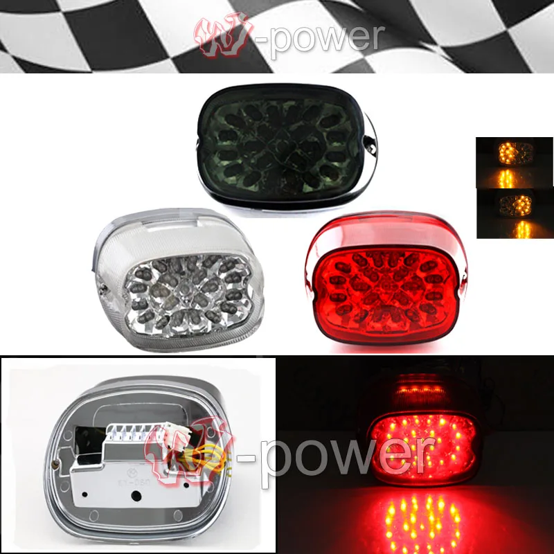 Lens motorcycle blinker Integrated Led rear light brake Indicators