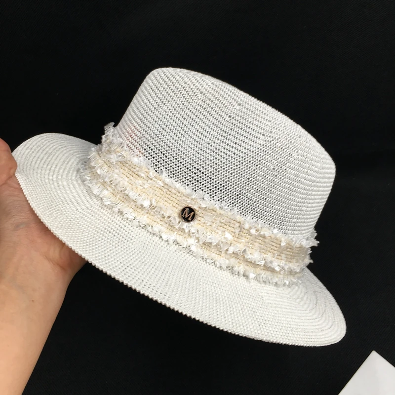 

Summer straw hat white hollow out breathable joker hat han edition tide beach sun hat leisure holiday by the sea