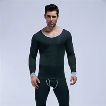 Новинка, осенний мужской высокий эластичный формирователь, тонкий модальный термо-Пижама, набор для мужской пижамы, ночная одежда для отдыха, мужские