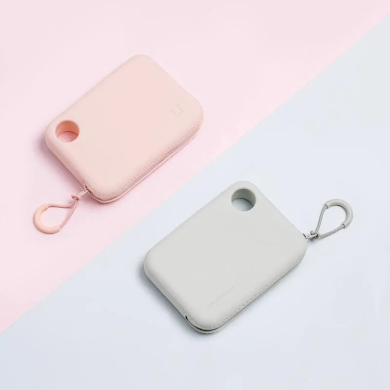 Xiaomi Jordan Judy портативная силиконовая сумка для хранения мягкая Водонепроницаемая аккуратная сумка для хранения для кабеля зарядное устройство ключи губы наушники телефон - Цвет: PinkGray