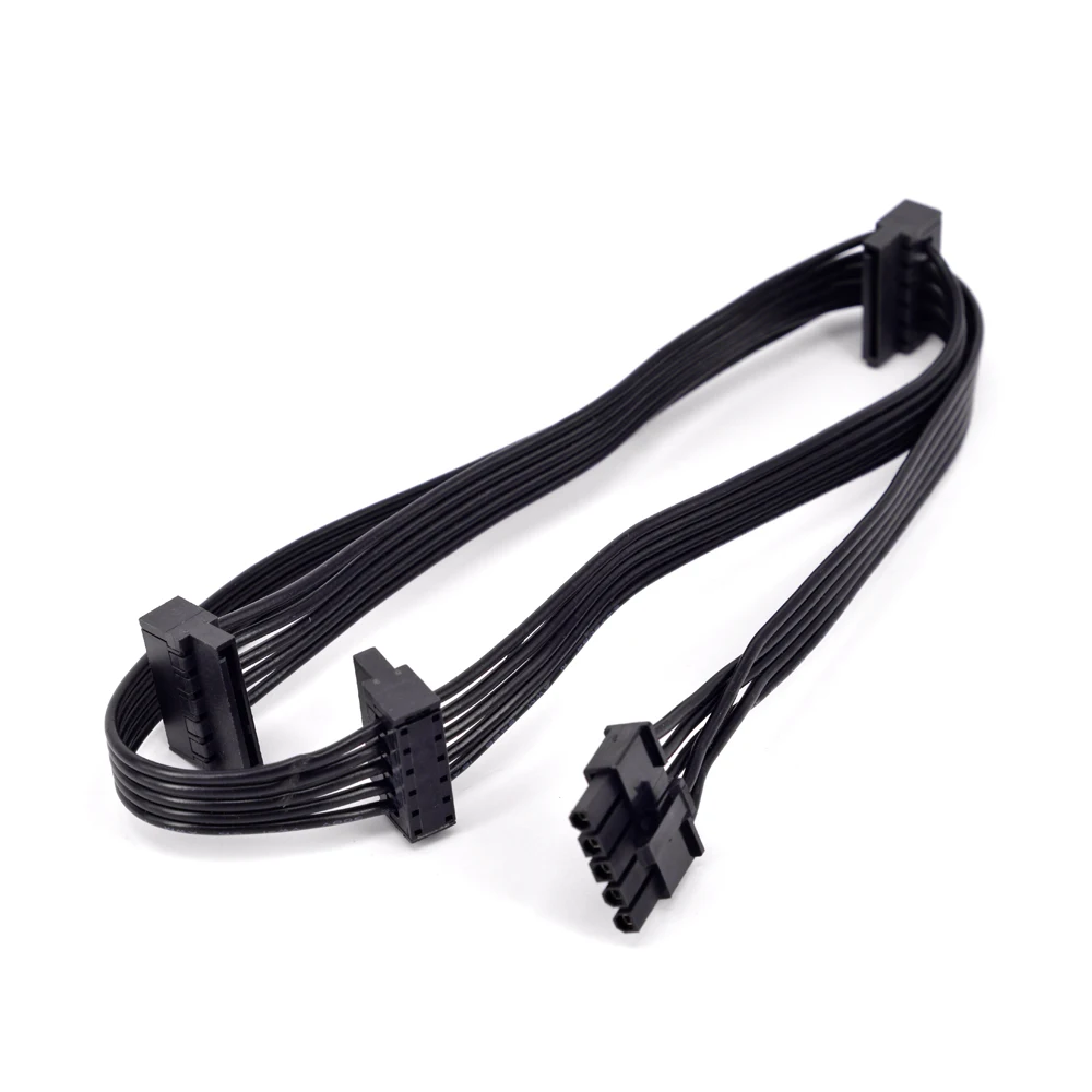 Buy 5Pin Male 1 to 3 SATA 15Pin Power Supply Extension Cable 90 Degree SATA SSD