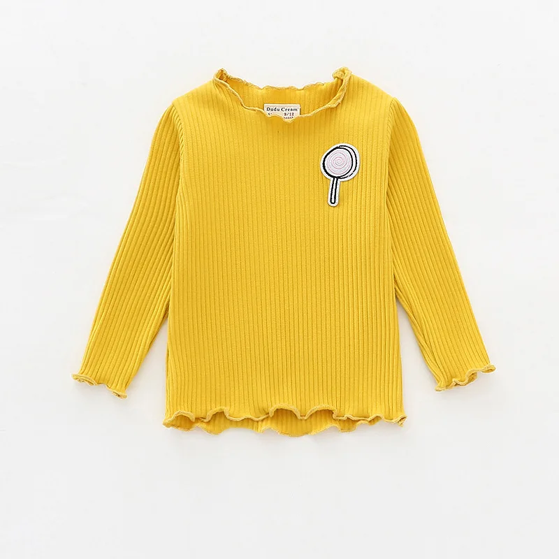 

Retail Baby Girls Tops Children T shirts Long Sleeve 2018 Autumn Kids Tee shirt Spring striped t-shirt children blusas