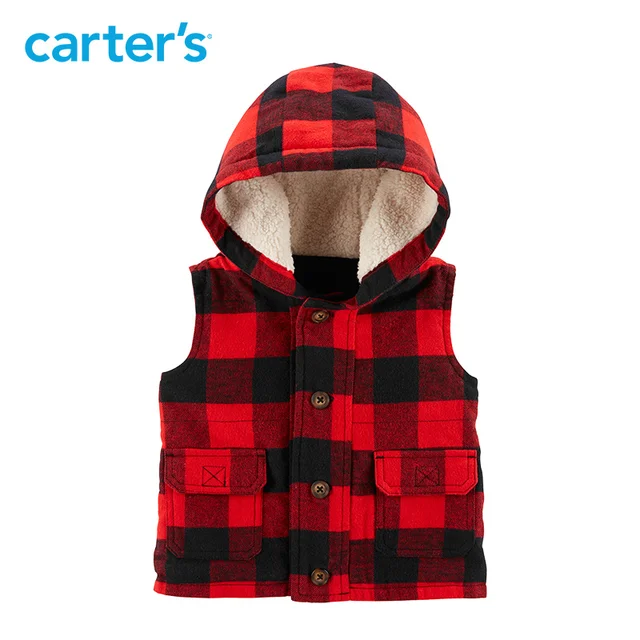 carter's buffalo plaid vest