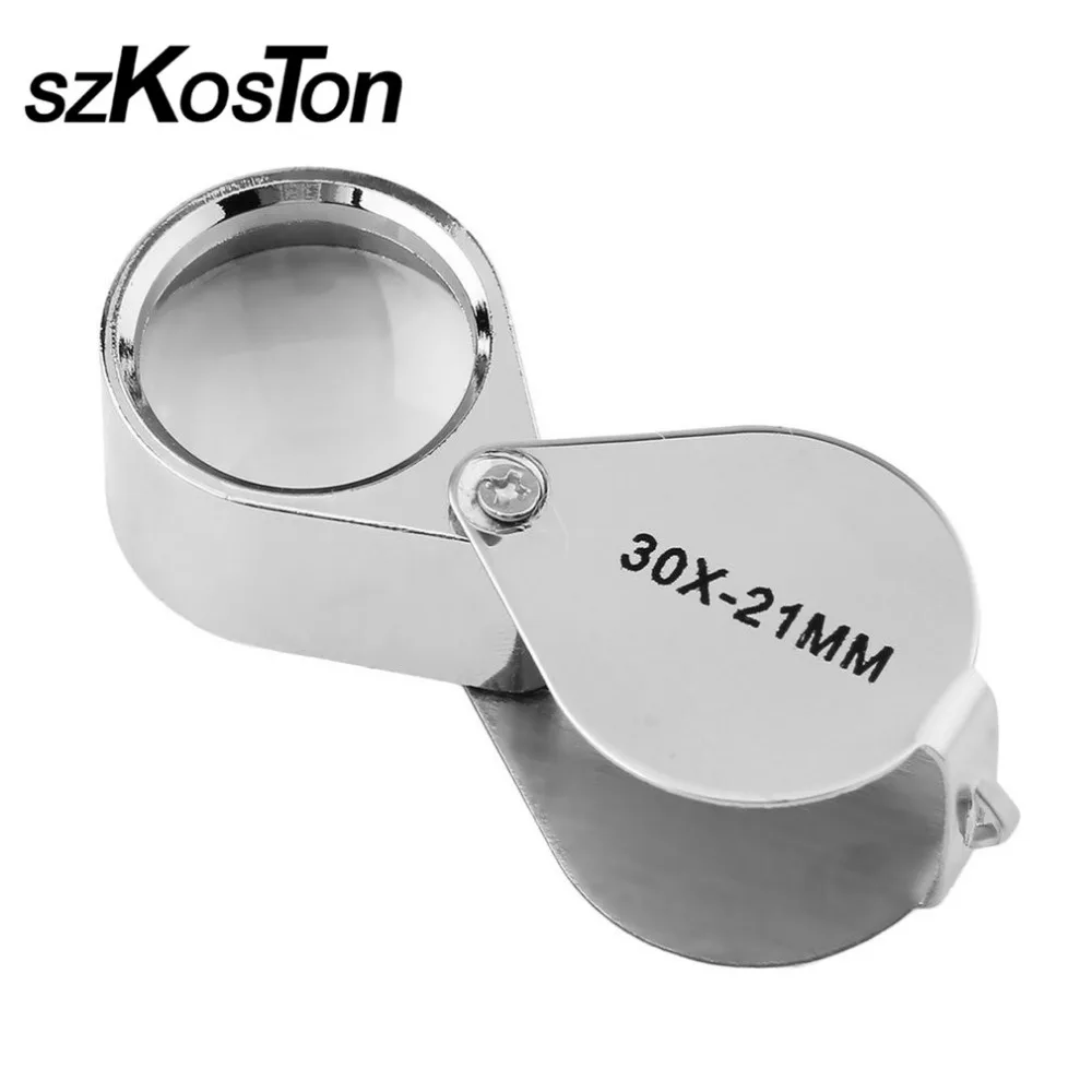 Portable Folding 30X Jewelry Diamond Eye Loupe Magnifying Glass
