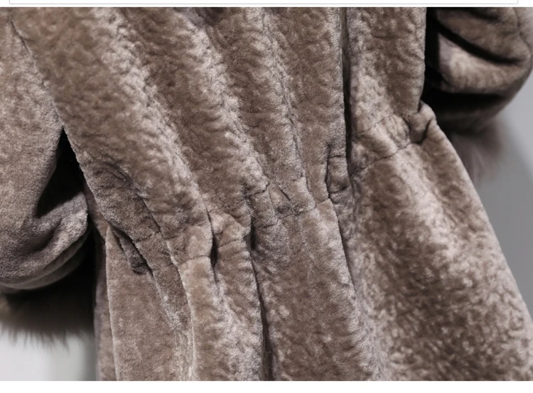 Женское пальто из искусственного меха, зимнее толстое теплое длинное меховое пальто, модное пальто с капюшоном и большим меховым воротником размера плюс, верхняя одежда LX2639