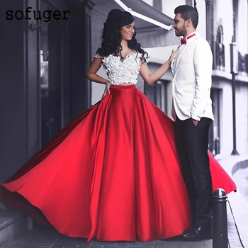 

Elegant Sweetheart Off The Shoulder Satin Wedding Dress Robe De Mariee Sofuge Boho Dubai Arabic Abiti Da Sposa Long Dresses