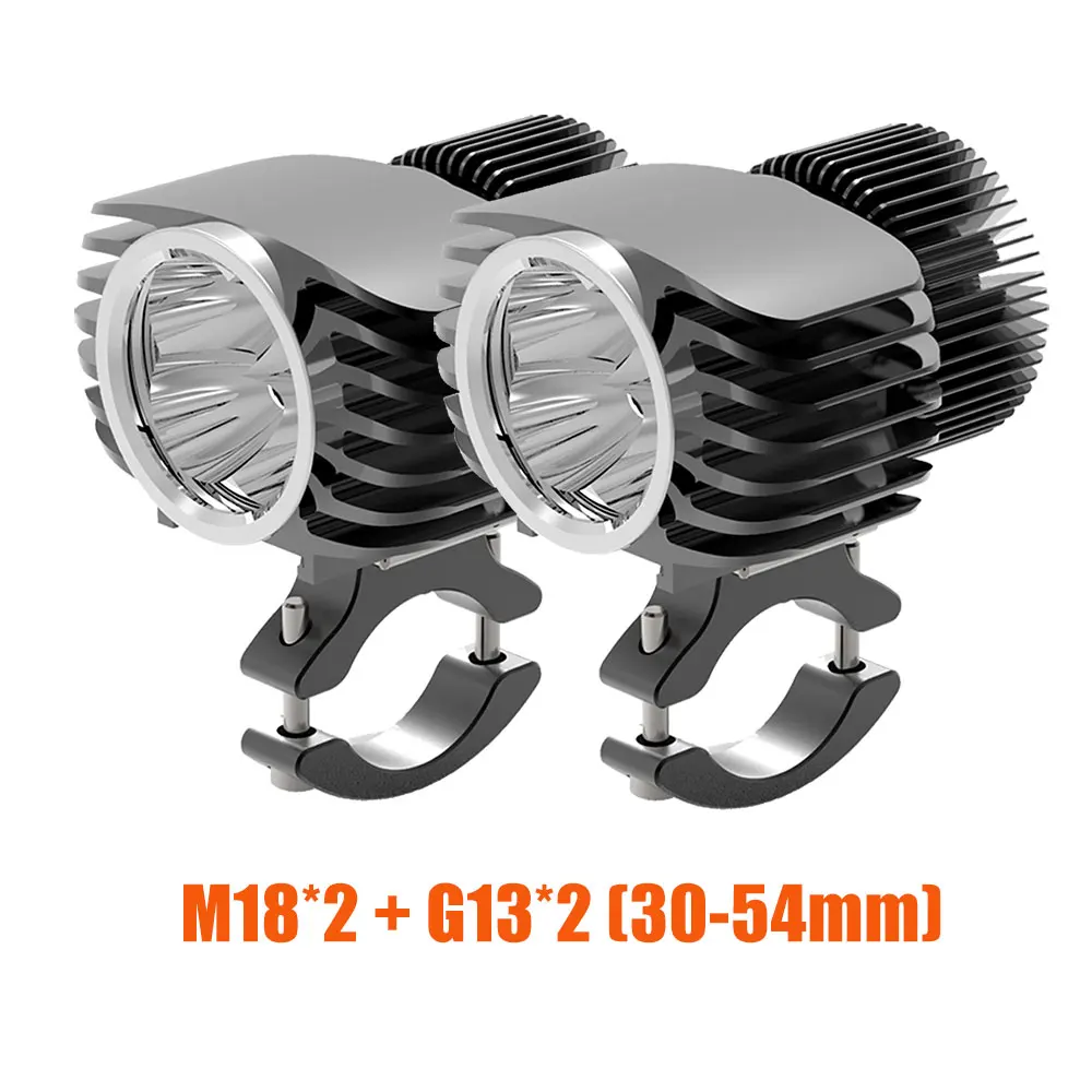 BOSMAA 18 Вт 2700LM мотоциклетный светодиодный светильник Точечный светильник для автомобиля противотуманный светильник DRL для вождения охотничья лампа XHP70 чипы - Цвет: Лаванда