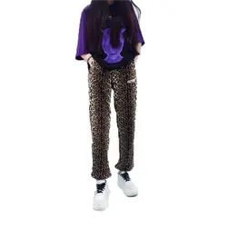 Женские повседневные спортивные брюки с леопардовым принтом, в стиле хип-хоп, 50B0027