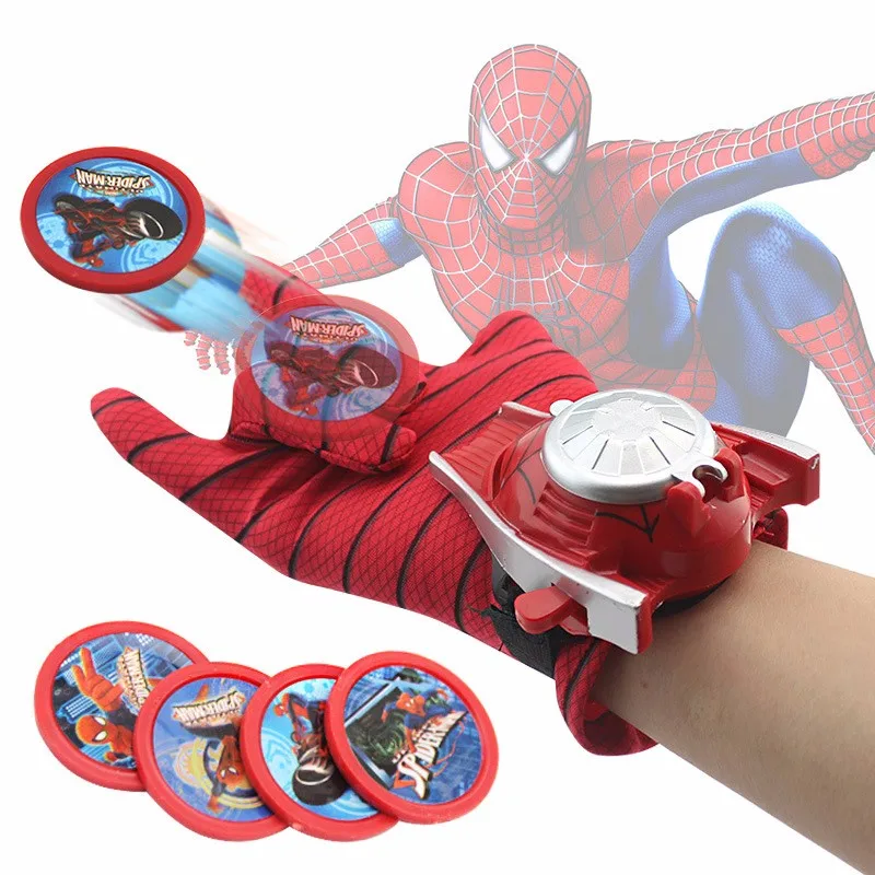 New Spiderman Glove Avengers Cosplay Glove Gun Batman Launchers Super heroes Toy Gun Heros Launchers Toy Children Toys DS19