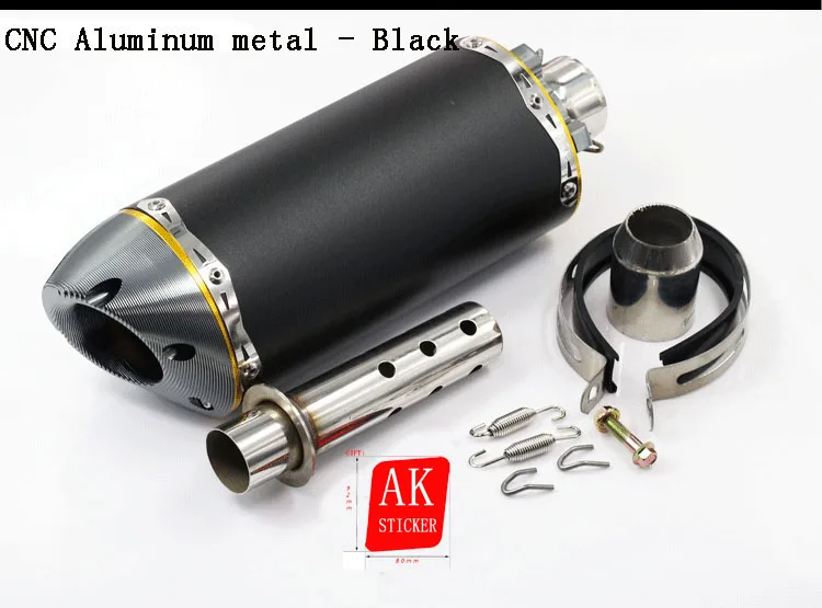 

Universal Motorcycle Scooter Aluminum metal Muffler Exhaust For Honda Yamaha Suzuki BMW KTM Kawasaki Yamaha Harley R1200GS MT09