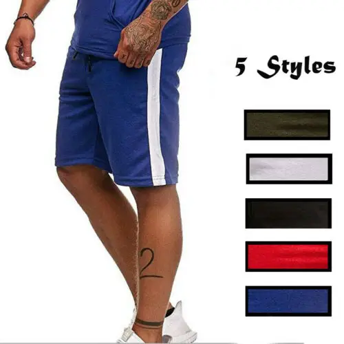 Stylish Hot Sale Simple Men Summer Casual Loose Letter Pocket Shorts Jogging Training Sport Gym Workout Knee-length Shorts M-XXL