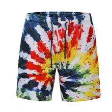 New Colorful Swirl Men Quick Dry Swimsuit Summer Band Board Shorts Male Surfing Swim Shorts Athletic Running Gym Pants