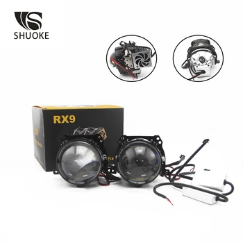 

SHUOKE NEW Mini Bi- LED Projector Lens Light 12V 6000K 50000 hours Life Time Projector Lens 2 PCS Free Shipping