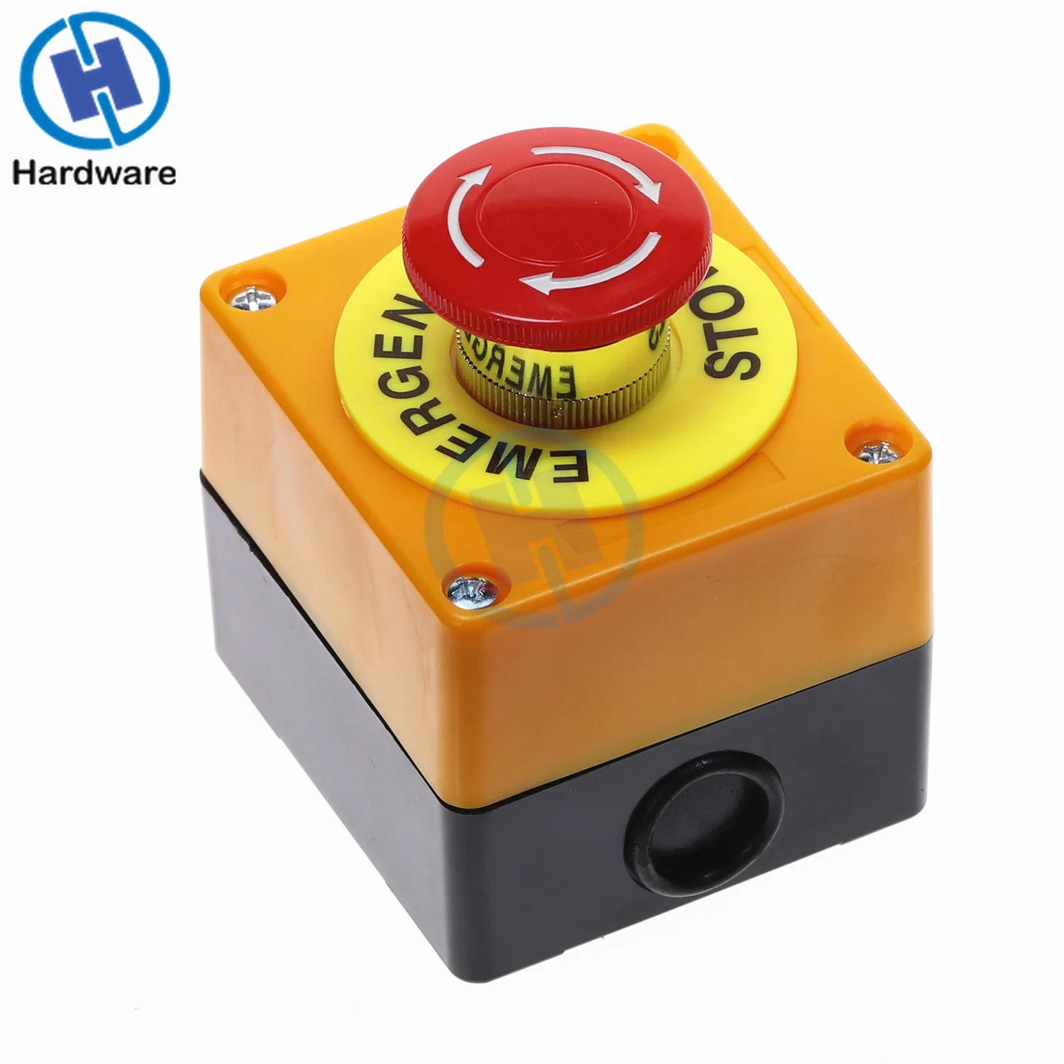 Red Sign Emergency Stop Switch Push Button Mushroom Push Button 4 ScrewTermin Y