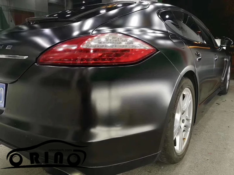 satin black vinyl film wrap-5