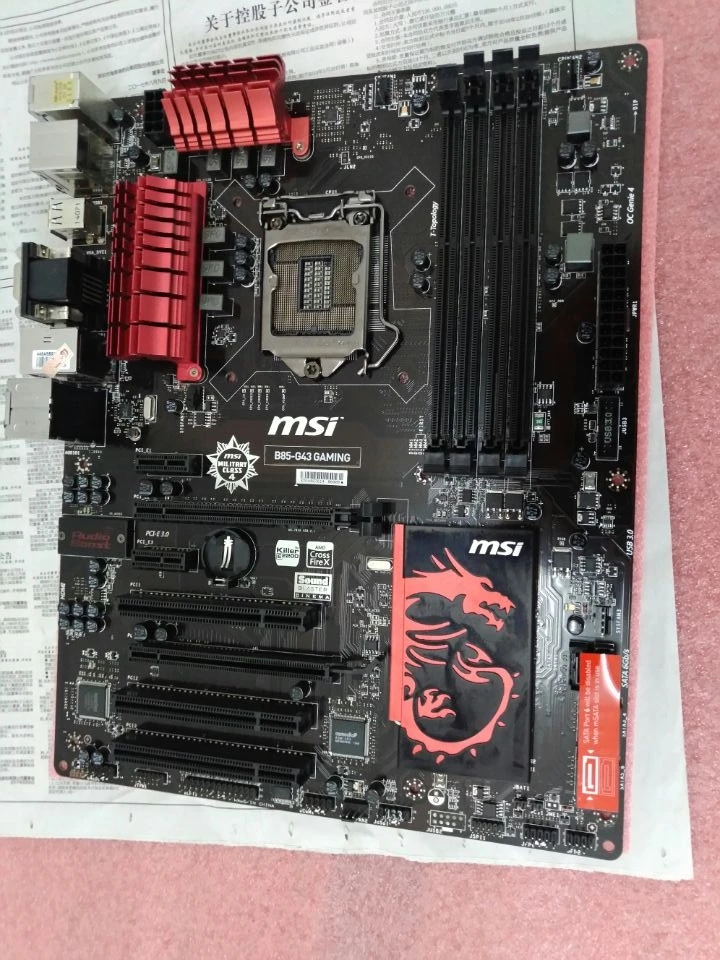 الأصلي اللوحة MSI B85-G43 الألعاب LGA 1150 DDR3 لوحات 32 GB USB2.0 USB3.0 I3 I5 I7 B85 سطح اللوحة