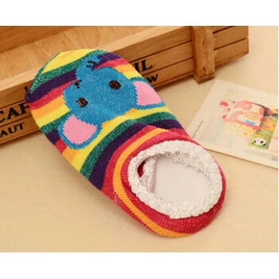 Милые носки для малышей модные милые носки с героями мультфильмов для новорожденных мальчиков и девочек Подарочные нескользящие носки-Тапочки хлопковые носки с животными, 1 шт - Цвет: QT018-8