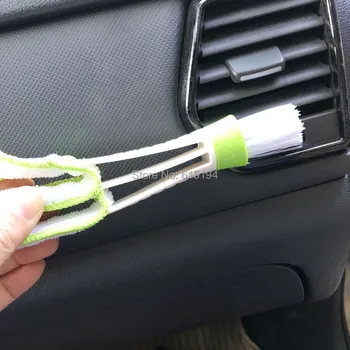 

Car cleaning brush brush dust Double Ended Vent Blinds Cleaning Brush For Series Part Air Freshener Washer car Accessories