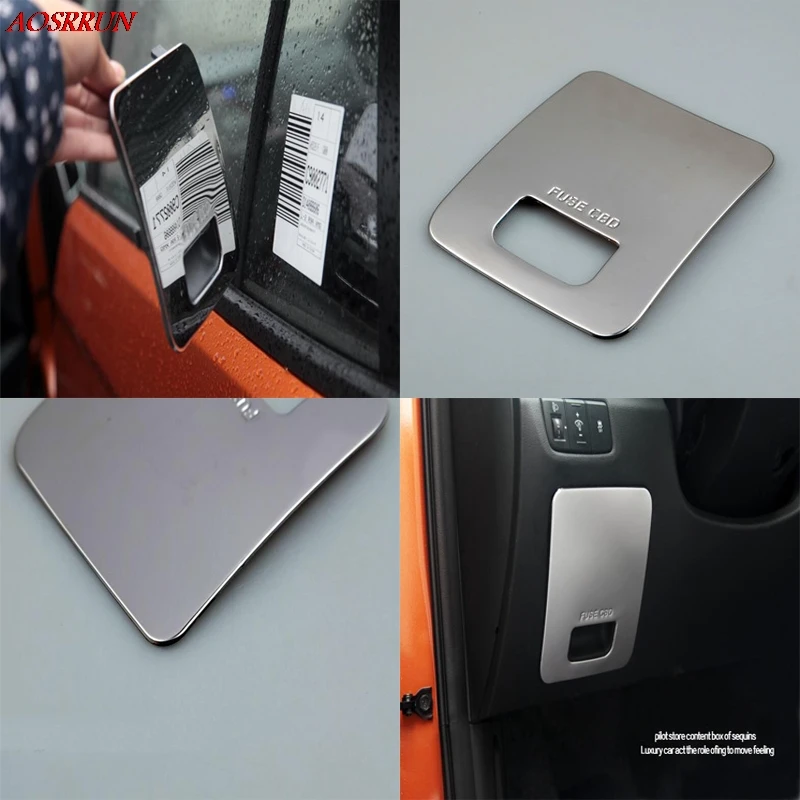 

car styling Interior left side driving storage box panel decoration covers Trim LHD for hyundai Creta IX25 2015 2016 accessories