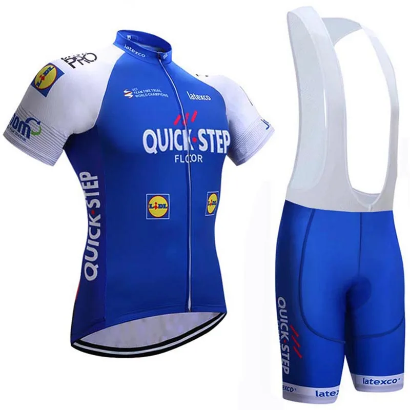 

2018 PRO TEAM quick step Cycling jersey gel bike bib shorts uniformes Ropa Ciclismo mens Summer bicycle wear Maillot Culotte #62