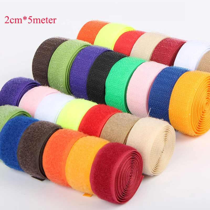 

20mm*5meter No Self Adhesive Fastener Tape Magic Tape Eco-Frendly Nylon Adhesive Loop Fastener DIY Sewing Accessories No Glue