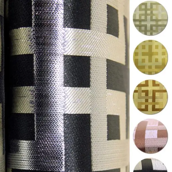 140cm*90cm High grade gold thread jacquard fashion fabric color mesh