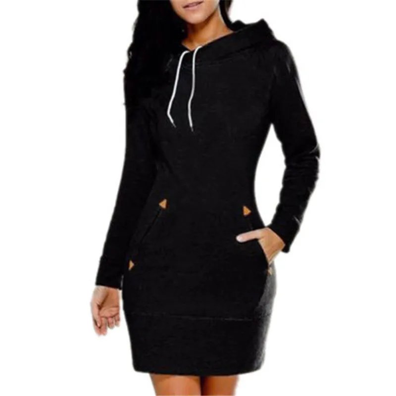 Gaun Musim Dingin Wanita Hoodie 