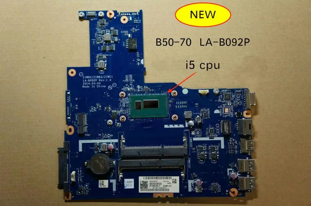Идеально подходит для Lenovo B50 70 B50-70 B5070 материнская плата ноутбука ZIWB2 ZIWB3 ZIWE1 La-b092p