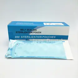 200 шт 90X165 мм Одноразовый стоматологический самозапечатывающийся автоклав стерилизация сумка для хранения мешочки медицинская бумага