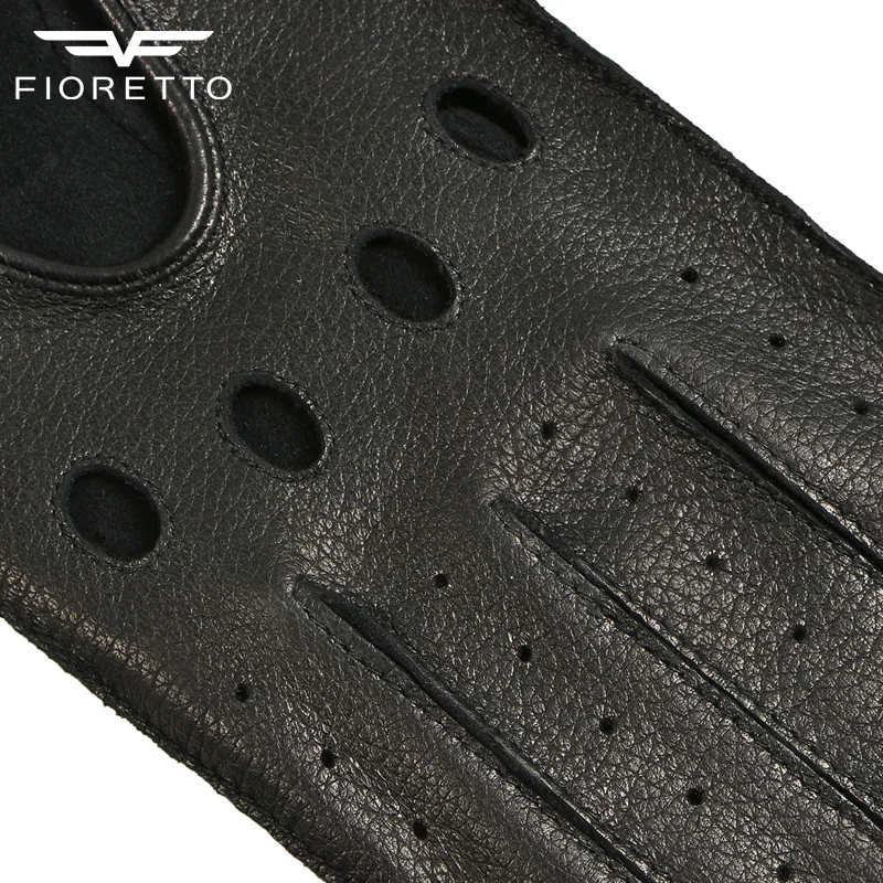 Мужские кожаные перчатки Fioretto для вождения с оленем мужские Перчатки фитнеса без