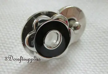 

Magnetic Snaps bag button purse Magnetic button flower 17mm BLACK F53