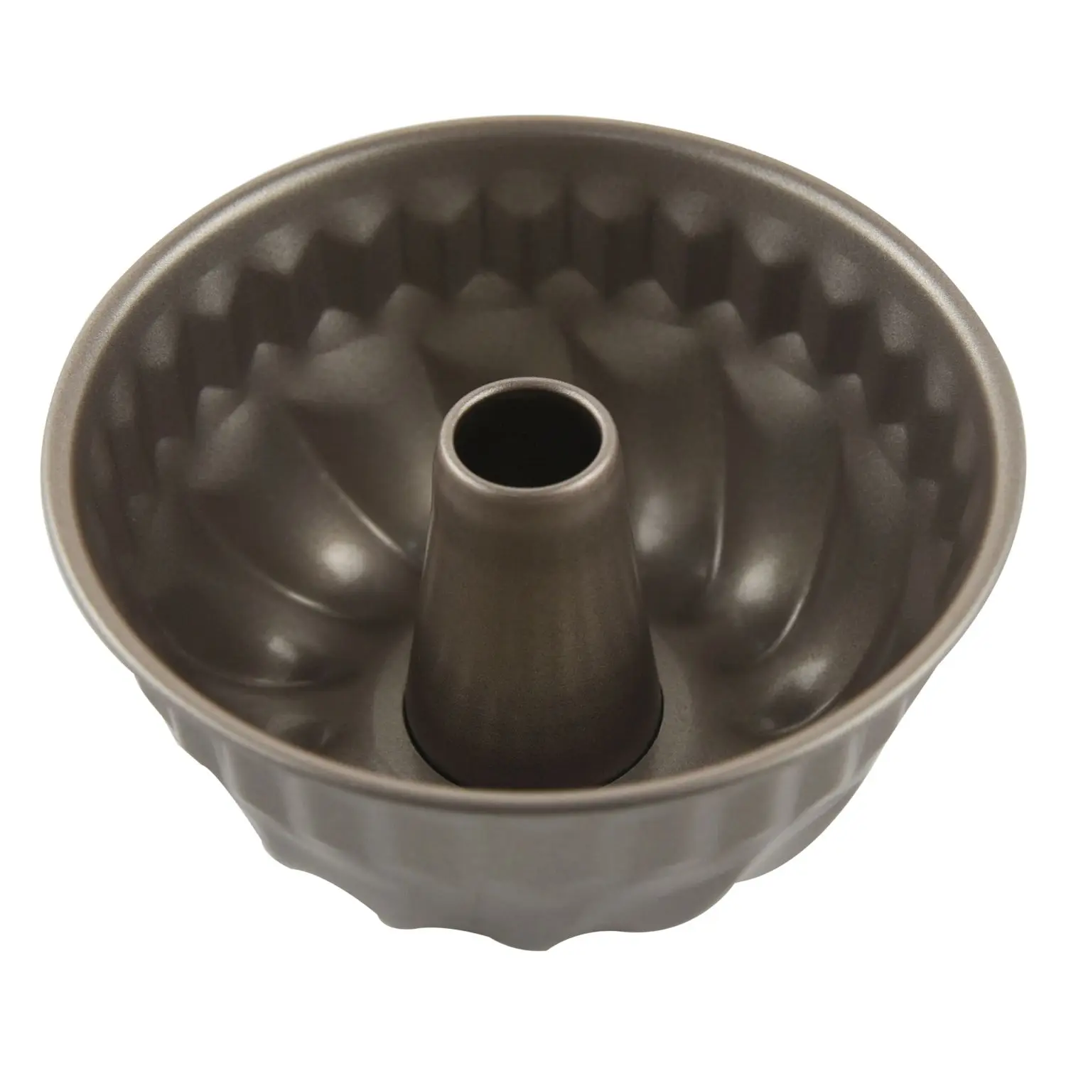 PHFU 4" Non Stick Steel Bundt Fluted Baking Mold Round Cake Bakeware