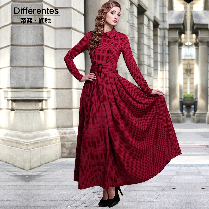 15 Autumn And Winter One Piece Dress Female Fashion Vintage Long Design Plus Velvet Slim Full Dress Plus Size 3xl 350 Dress Motif Dress Piratesdresses Dress Aliexpress