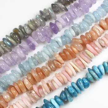 

3-12mm Natural Stone ,Crystal , Charoite , Larima Irregular Freeform Rondelle beads ,15"per strand , DIY Jewelry Making !