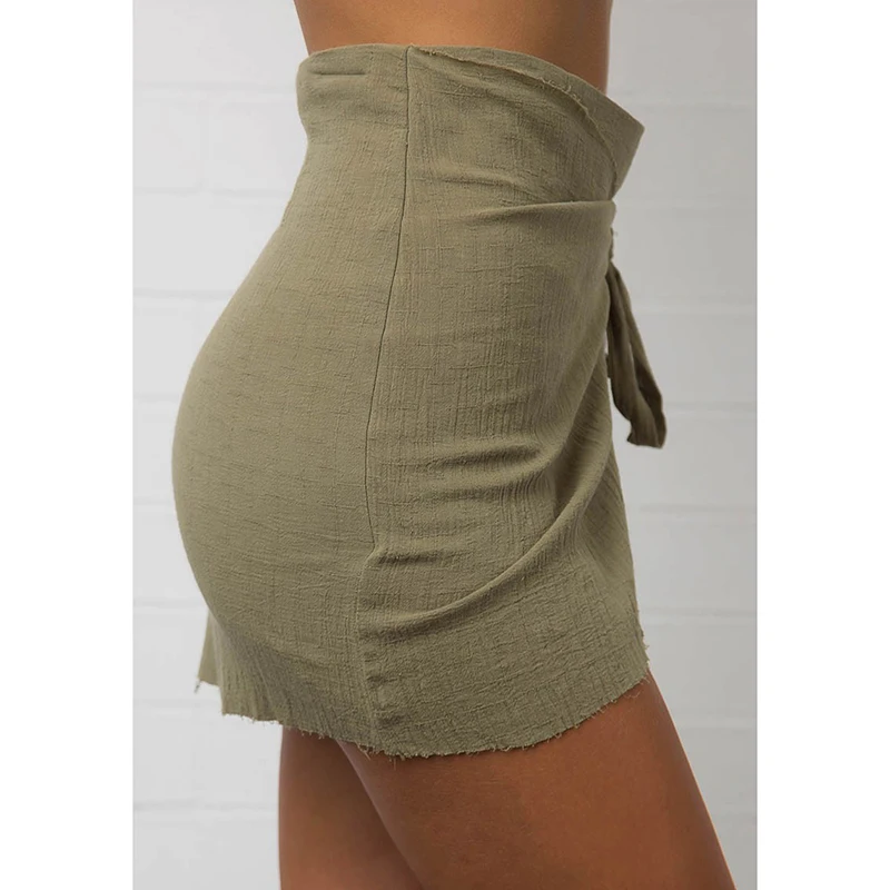 Летние пляжные короткие женские юбки с завязками винтажные Асимметричные завязки на шее высокая талия юбки облегающая юбка мини юбки в стиле бохо